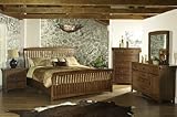 Somerton 417 / 417-91 Craftsman Sleigh Bedroom Set in Warm Brown
