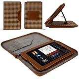 CaseCrown Oxford Zip Case (Beige/Brown) for Amazon Kindle Fire Tablet