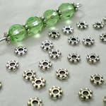 200pcs Tibetan Silver Daisy Spacer Me...