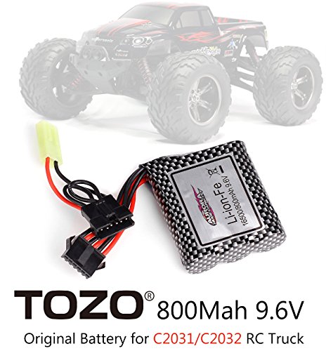 TOZO 9.6V 800mAh Battery for C2031 / C 2032 RC CAR High Speed 30MPH 2WD Off Road Truck Monster Challenger ( 1pcs )