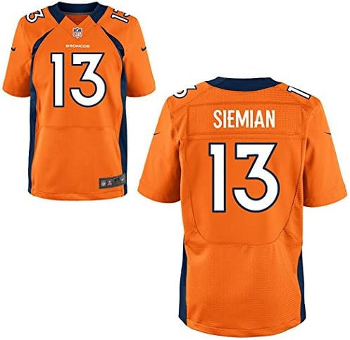Denver's Broncos Siemian Jersey Men Broncos Custom Elite Jersey Orange Home #13 Imported Jersey X-Large