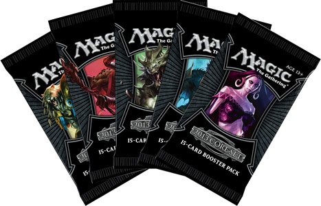 5 (Five) Packs of Magic the Gathering M13 - MTG: 2013 Booster Pack Lot (5 Packs) On Sale