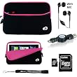 Slim Design Soft Neoprene Carrying Cover Case (Pink w/ Black)