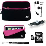 Slim Design Soft Neoprene Carrying Cover Case (Pink w/ Black)