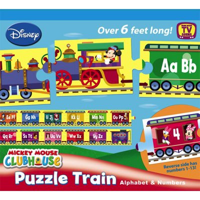 Disney Mickey Mouse Clubhouse Puzzle Train - Alphabet and Numbers