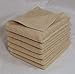 Pacific Linens Washcloths-Hand-Face Towels -12 Pack-600-GSM, 100% Cotton, Beige, Extra Soft Low Twist Ring Spun Yarn Cotton Washcloths, Highly Absorbent