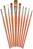 Watercolor Paint Brush Set - Also For Oil, Acrylic, Gouache Artists - 10 High Quality Universal Paintbrushes - Easy To Clean & Create An Art Masterpiece With - 2 Year Guarantee