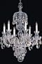 Six-Light Swarovski Spectra Crystal Chandelier 30"hx25"w Polished Chrome