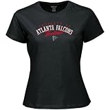 Reebok Atlanta Falcons Black Ladies Property Short Sleeve T-shirt