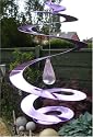 PURPLE GARDEN WIND SPINNER SPIRAL MOBILE