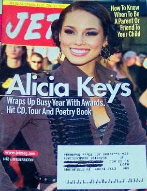 Jet Magazine, Dec. 13, 2004. Alicia Keys Wraps up Year with Awards, Hit CD, Tour And Poetry Book.