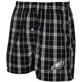 NCAA Philadelphia Eagles Elite Woven Boxer Shorts - Black (Large)