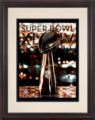 Framed 8.5 x 11 Super Bowl XLIV Program Print | Details: 2010, Saints vs Colts