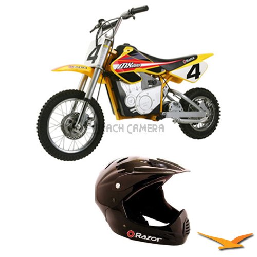 Razor MX650 Dirt Rocket Electric Motocross Bike with Razor Full Face Helmet