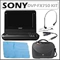Sony DVP-FX750 7-inch Widescreen LCD Single-disc Portable DVD Player in Black + Accessory Kit