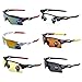 Enjoydeal Outdoor Sports Cycling Goggles Bicycle Bike Riding Eyewear Eyeglass UV400 Sunglasses (Red Mercury)