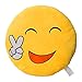 EvZ Emoji Yeah Face Emoticon Cushion Stuffed Plush Soft Pillow, Official Certified, 32cm Yellow