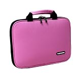 CaseCrown Double Memory Foam Case (Pink Nylon) to Carry the ASUS Eee PC Seashell 1005PE-MU27-PI 10.1-Inch Netbook