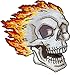Application Side Skull with Flames Patch