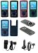 PCMICROSTORE Brand SanDisk Sansa View Crystal Snap-On Case Cover with Removable Belt Clip For Sandisk View 8gb and Sandisk View 16gb - Bundled with 12v Rapid Premium Car Charger and Home Travel Wall AC Adapter Charger - 5 Colors Choices Image