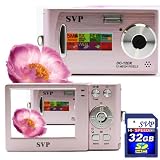 SVP DC-12DX-Pink 12MP Max Thinnest DIGITAL CAMERA VIDEO w/ SOUND! (SVP 32GB SDHC Memory Card Included)