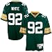Reebok Green Bay Packers #92 Reggie White Green Tackle Twill Throwback Football Jersey