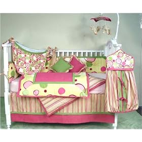 Bubble Gum 4PC Crib Bedding Set by Bananafish SOLD BY LINEN MANOR