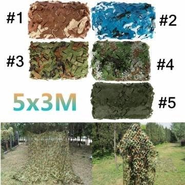 UR Garden Tools 5x3m Jungle Camouflage Net Leaves Hide Netting Camo Net For Camping Military Hunting