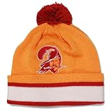 Tampa Bay Buccaneers Mitchell & Ness Throwback Vintage Knit Hat with Pom