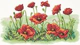 Field Of Poppies Stamped Cross Stitch Kit-16