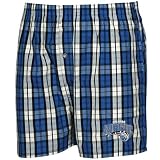 NCAA Orlando Magic Royal Blue-White Plaid Historic Embroidered Boxer Shorts (Small)