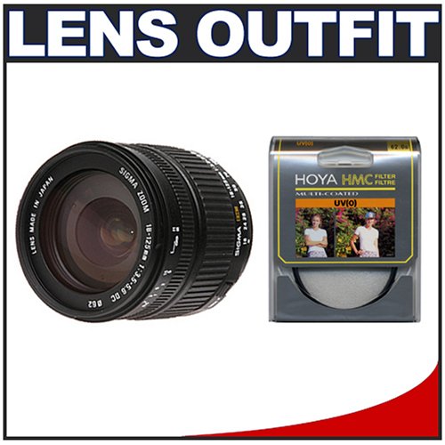 Sigma 18-125mm f/3.5-5.6 Lens with Hoya 62mm HMC UV Filter for Minolta Maxxum 5D, 7D and Sony Alpha DSLR A100, A100K, A100H Cameras