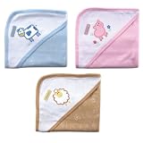 Farm Animal Hooded Receiving Blanket, Girl