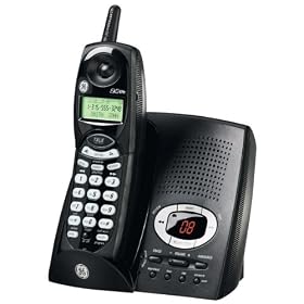 GE Cordless 27851FE1 2.4 GHz Cordless Phone with Call Waiting Caller ID and Digital Answering System - Black