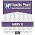Nordic Pure 16x24x1M8-6 MERV 8 Pleated AC Furnace Air Filter, 16x24x1, Box of 6