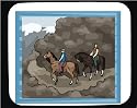 Decorated Mouse Pad with horseback, body, individual, horse, person, mountain, human, persons, people, riding, trail