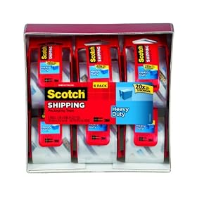 Scotch Packaging Tape, 2 Inches x 800 Inches, 6 Rolls (142-6)
