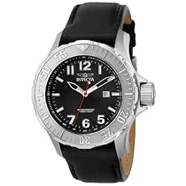 Invicta Men's Diver Collection Black Leather Watch #4659