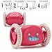 Clocky Alarm Clock on Wheels in RASPBERRY RED- Alarm goes off as it runs away from you!