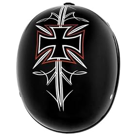 Skid Lid Helmets - Naked Shorty Helmet DOT Black Street Rod