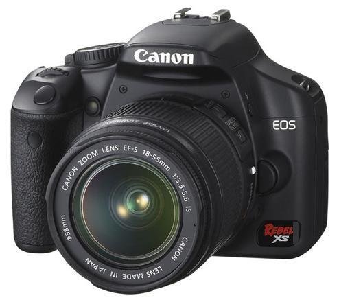 Canon Rebel XS 10.1MP Digital SLR Camera with EF-S 18-55mm f/3.5-5.6 IS Lens (Black) With Extra Battery
