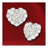 51A%2BRozoPxL. SL160  Hearts Of Love Heart Shaped Diamond Earrings: Romantic Gift For Her