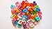 50 Pcs a to Z Alphabet Button 2 Hole (Random Pick) for Craft assorted colors