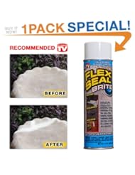 Flex Seal 10-Ounce As Seen on TV Liquid Rubber Sealant in a Can, Brite (1 Pack Special)