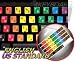 LEARNING ENGLISH COLORED KEYBOARD STICKERS (LOWER & UPPER CASE)