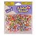 Alphabet Beads, 7mm Round Multi Color, Black Letters 250/pkg (Pack of 1)