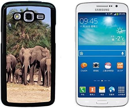 Elephant Cute Hard Plastic and Aluminum Back Case For Samsung Galaxy Grand 2 G7102 G7106