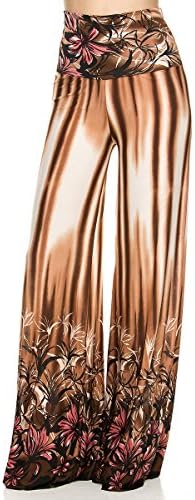 Women's high waisted palazzo pants (Medium, Multi CL-01)