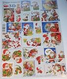 A4 3D step by step Le Suh decoupage sheet - Mini Christmas projects - Santa Claus
