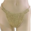 Bellydance Brass Bell Bikini Bottom, One size fits waist or hips up to 35", For belly dancing costume or just for fun